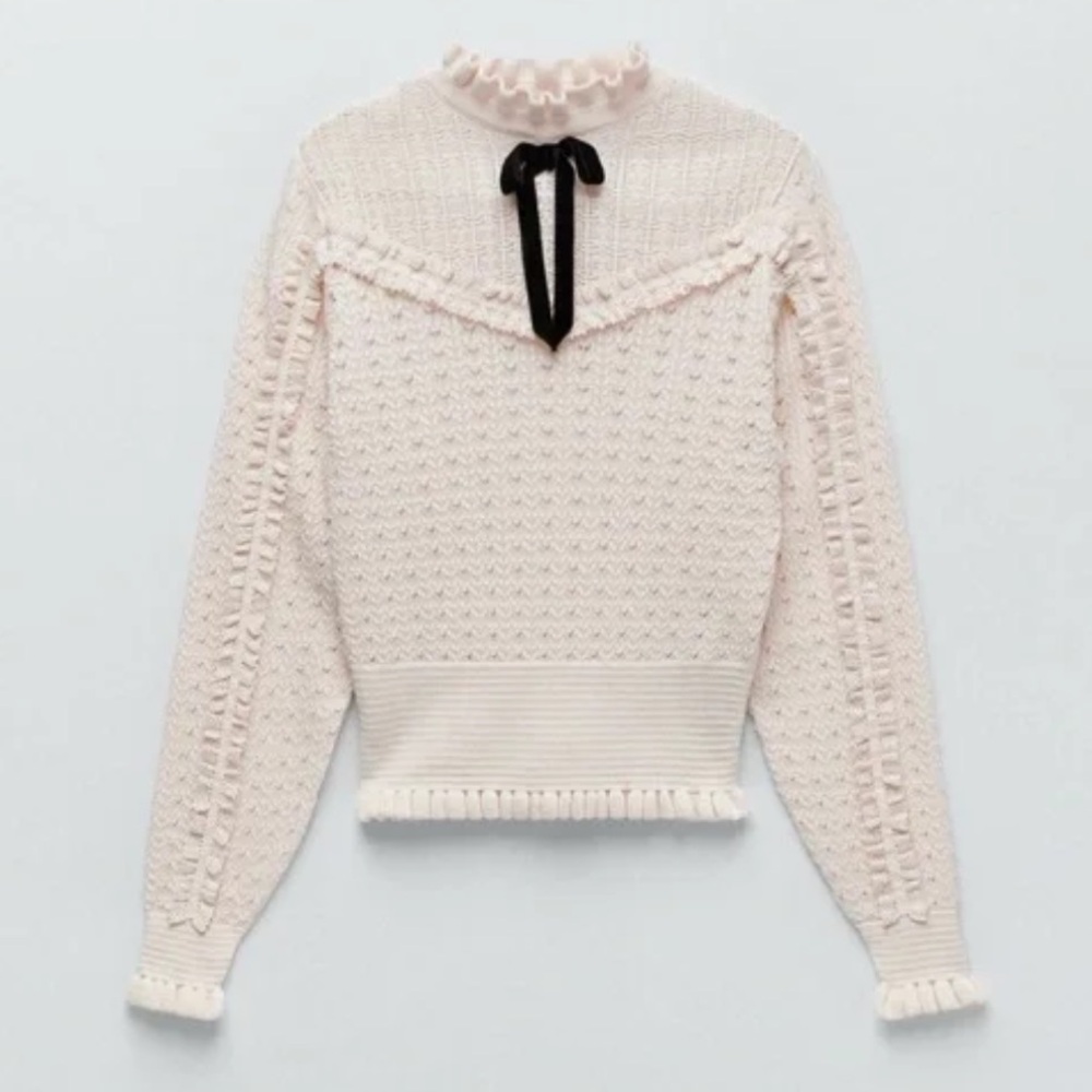 Zara Cream Knit Sweater